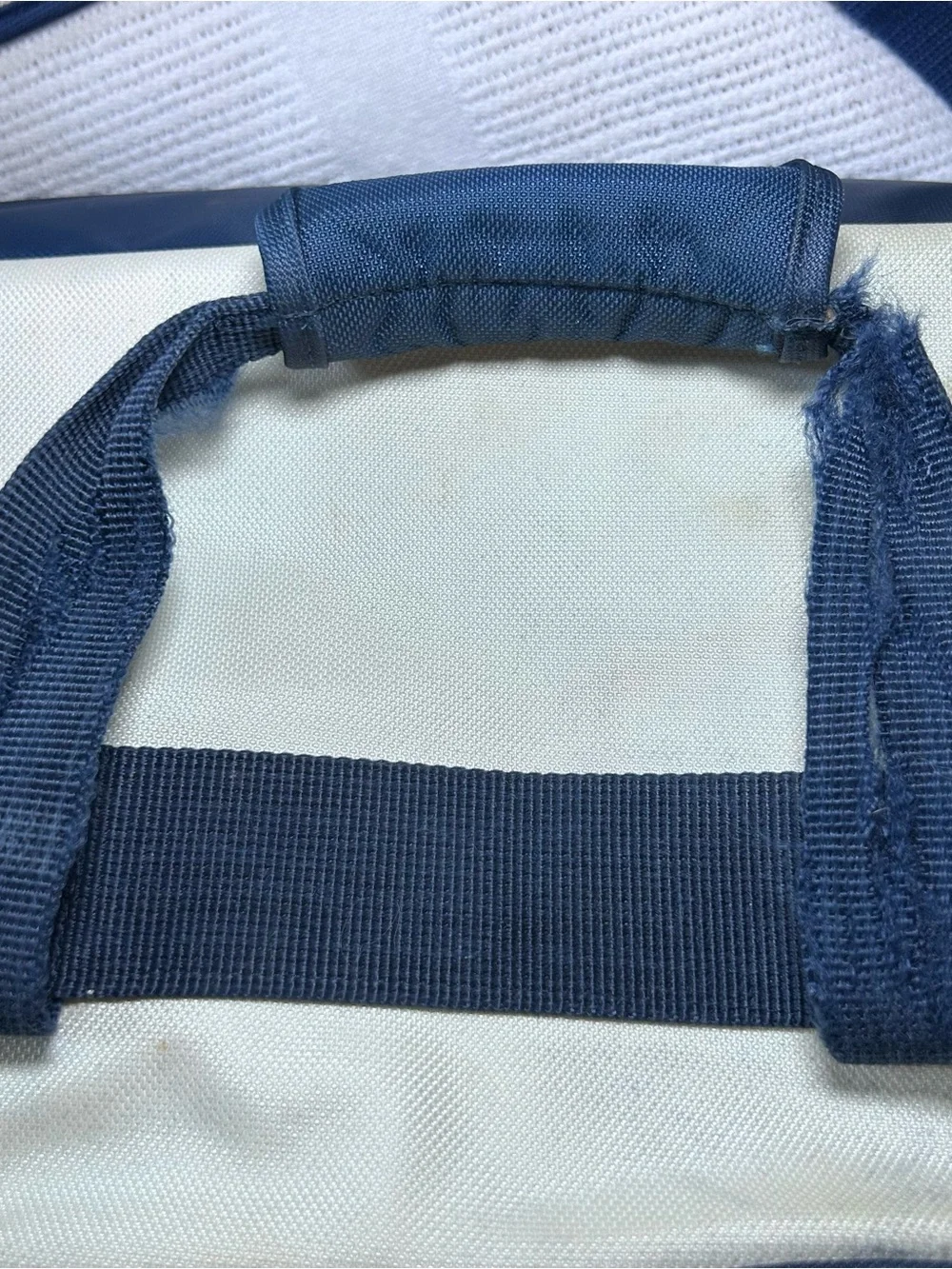 Kappa Sports Blue & White Vintage Duffle Bag